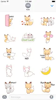 animated cute fox sticker iphone images 1