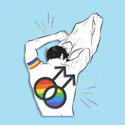 pride gay guy stickers logo, reviews