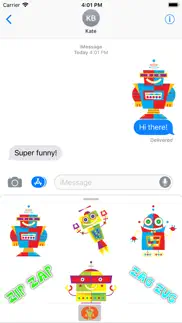 funny robot stickers iphone images 1