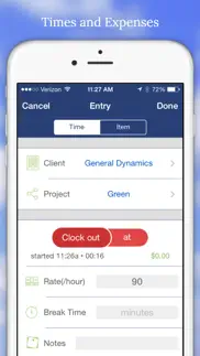 billing hours - time tracking iphone images 3
