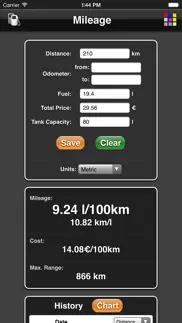 mileage iphone capturas de pantalla 1