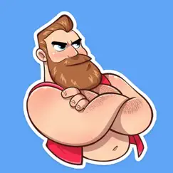 big bearded man stickers logo, reviews