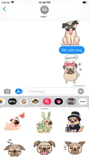 puppies cute pug stickers iphone images 2