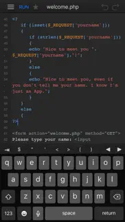 draftcode offline php ide iphone capturas de pantalla 1