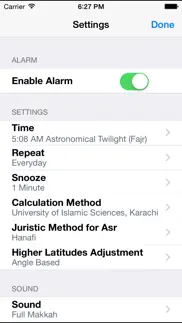 alarm clock for muslims with full azan (منبه المسلم - لقرآن الكريم - أذان - أوقات الصلاة) iPhone Captures Décran 3