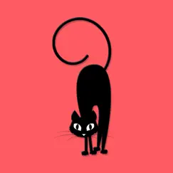 black funny cat stickers logo, reviews
