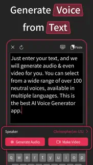 ai voice generator video maker iPhone Captures Décran 1