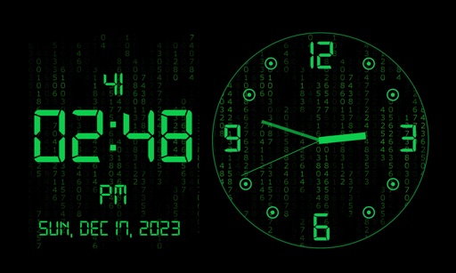 Animated Matrix Clock Themes app reviews download
