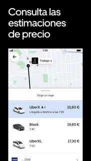 uber - viajes asequibles iphone capturas de pantalla 4