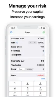 trade size stock trading risk iphone images 2