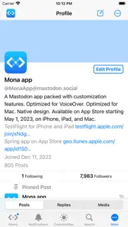 mona for mastodon iphone capturas de pantalla 1