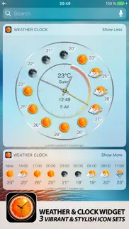 weather clock widget iphone resimleri 3
