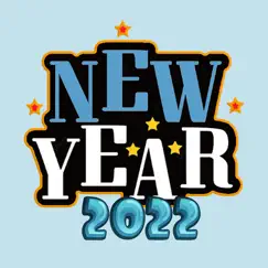 new year 2022 eve stickers logo, reviews