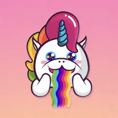 rainbow fatty unicorn stickers logo, reviews