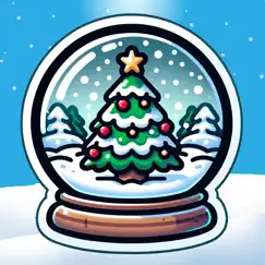 snowglobe christmas stickers logo, reviews