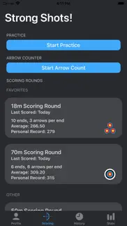 rise - archery scoring tracker iphone images 1