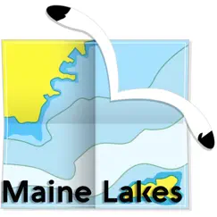 maine lakes charts hd - gps fishing maps navigator logo, reviews
