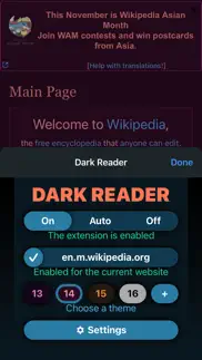 dark reader for safari iPhone Captures Décran 2