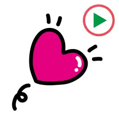 heart animation 3 sticker logo, reviews