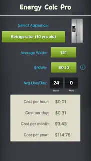 energy calc pro - appliance energy cost calculator iphone images 1