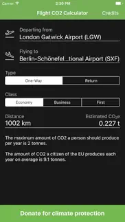 flight co2 calculator - protect the climate iPhone Captures Décran 1