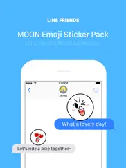 witty-moon emoji - line friends ipad images 1