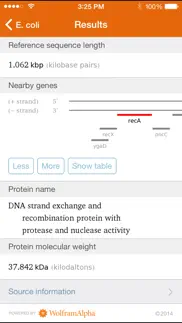 wolfram genomics reference app iPhone Captures Décran 3