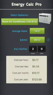 energy calc pro - appliance energy cost calculator iphone images 3