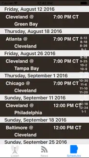 cleveland football - radio, scores & schedule iphone images 4