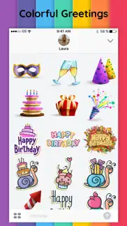 happy birthday stickers pack iphone images 3