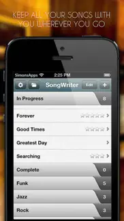 song-writer lite: write lyrics iphone images 1