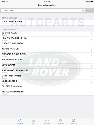 autoparts for land rover iPad Captures Décran 1