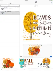 hello autumn fall time sticker ipad images 3