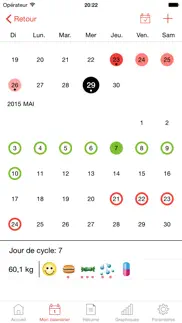 womanlog s calendrier iPhone Captures Décran 3