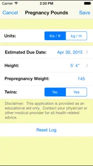 pregnancy pounds - weight tracking app iphone images 2