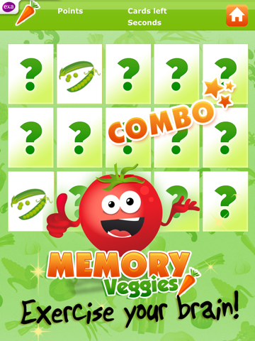 hafıza oyunları - sebzeler ipad resimleri 1