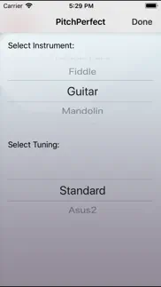 pitchperfect guitar tuner iPhone Captures Décran 2