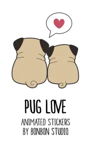 pug love animated dog stickers iphone images 1