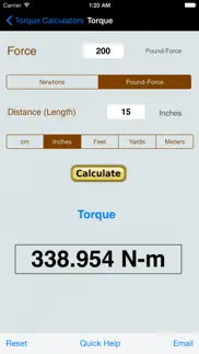 torque calculator, units conv iPhone Captures Décran 1