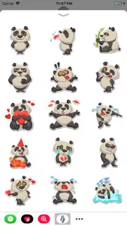 Панда - наклейки для imessage. айфон картинки 2