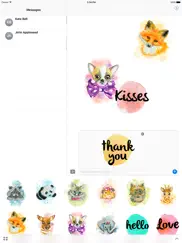 watercolor emoji stickers for imessage & whatsapp ipad images 3