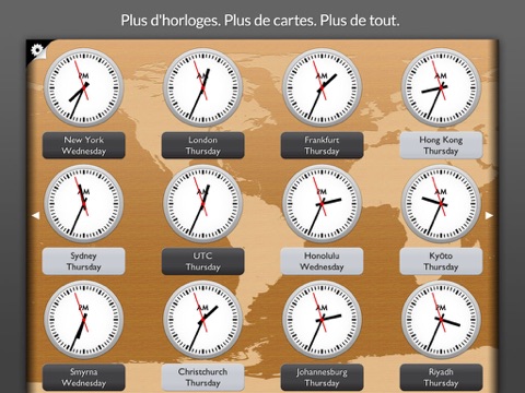 horloge mondiale ultimate iPad Captures Décran 1