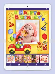 happie b’day photo frame : birthday sticker айпад изображения 1
