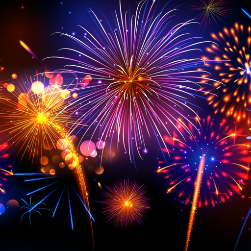 Animated Fireworks Stickers IM app reviews download