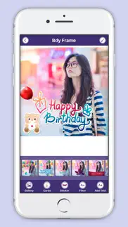 happie b’day photo frame : birthday sticker айфон картинки 1