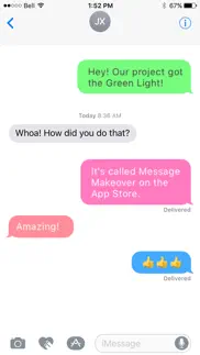 message makeover - colorful text message bubbles iphone bildschirmfoto 1