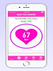 simple heart rate monitor - heartbeat detector with finger sensor to detect pulse ipad images 1