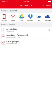save as pdf - from anywhere - convert text, word, excel, openoffice, libreoffice and other files to pdf - all in one pdf converter iphone images 1