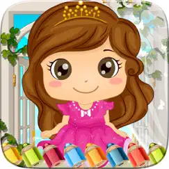 my little princess coloring book pages - amazing paint and draw doodle for kids game logo, reviews