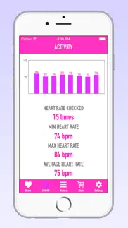 simple heart rate monitor - heartbeat detector with finger sensor to detect pulse iphone images 2